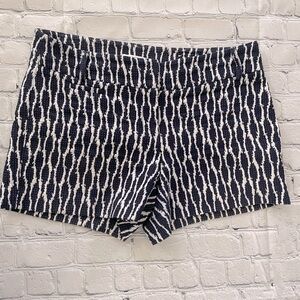 LOFT Navy and White Shorts Size 4